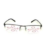 progressive multifocal anti blu light reading glasses black frame men women high quality business halfrim 0 75 to 4 0