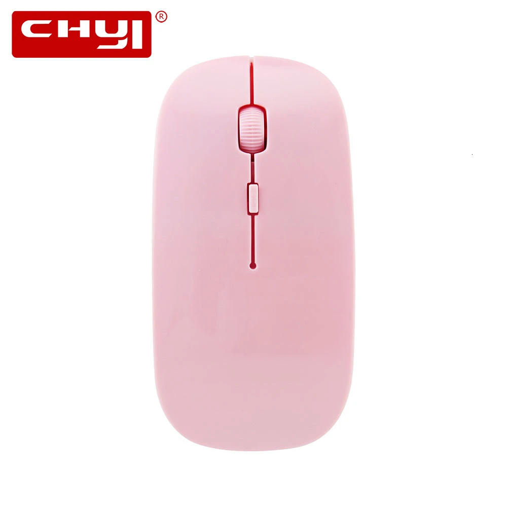 

CHYI Pink Wireless Mouse 2.4Ghz USB Optical Computer Mause Office Ultra Thin Ergonomic Gaming Mice For Notebook book PC Laptop