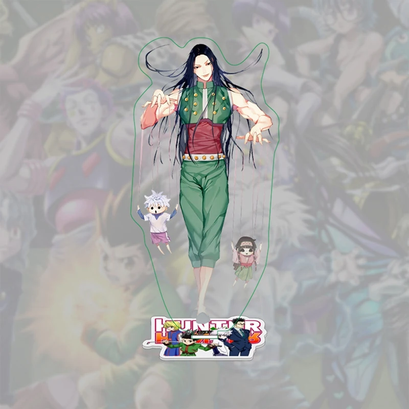 

Anime HUNTER x HUNTER Acrylic Stand Figure Models Hisoka Illumi Zoldyck Kulolo Double Sides Delicate Desk Ornament Fan Gift 15cm