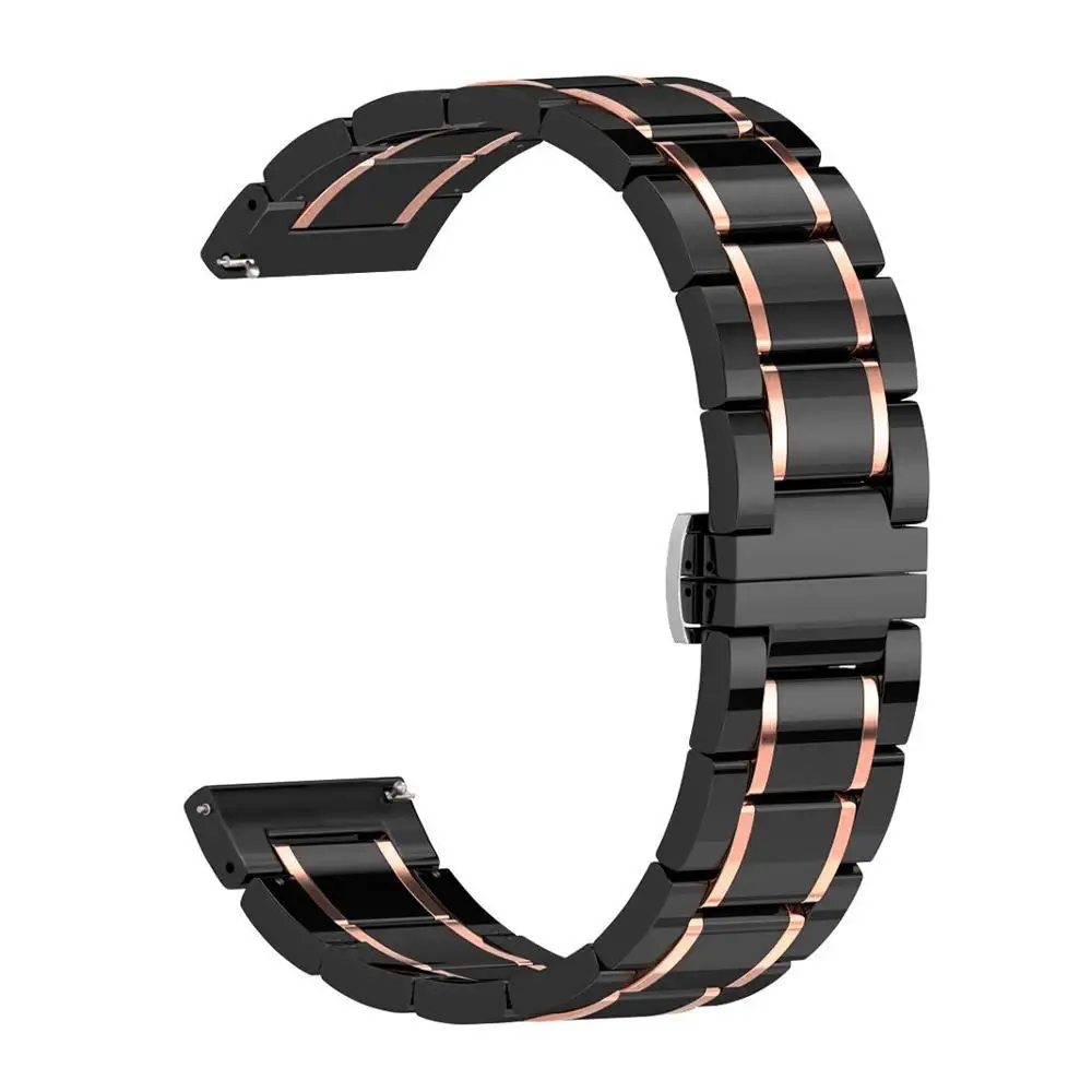 Ремешок керамический для Samsung galaxy 3 active 46/42 браслет смарт-часов Amazfit Pace/Stratos 2 /Bip 20 22