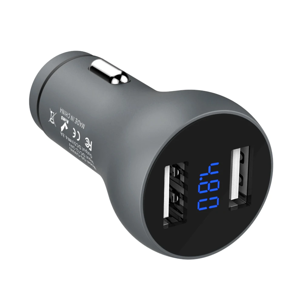 

Автомобильное зарядное устройство GECENinov, двойной USB-адаптер QC, прикуриватель, светодиодный вольтметр для всех типов, зарядное устройство мо...
