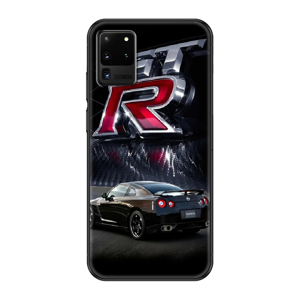 

Cool GTR Car Phone case For Samsung Galaxy S 3 4 5 6 7 8 9 10 E Plus Lite Edge black luxury cell cover soft hoesjes 3D cover