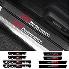 4 шт., защитные наклейки на пороги автомобиля, из углеродного волокна