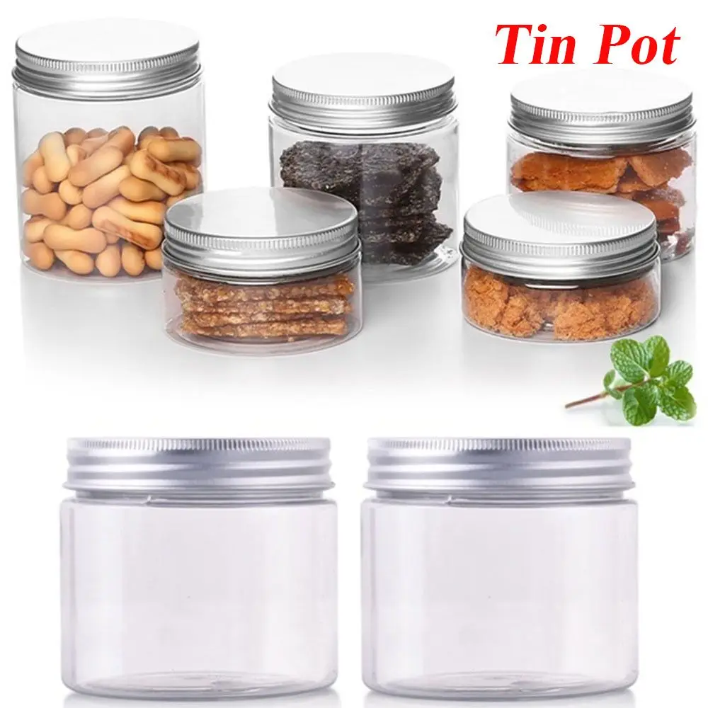 

HOT Newest 30-250ml Storage Aluminum Cap Cosmetic Tin Pot Lip Balm Jar Plastic Containers Oil Wax Empty Storage Bottles & Jars
