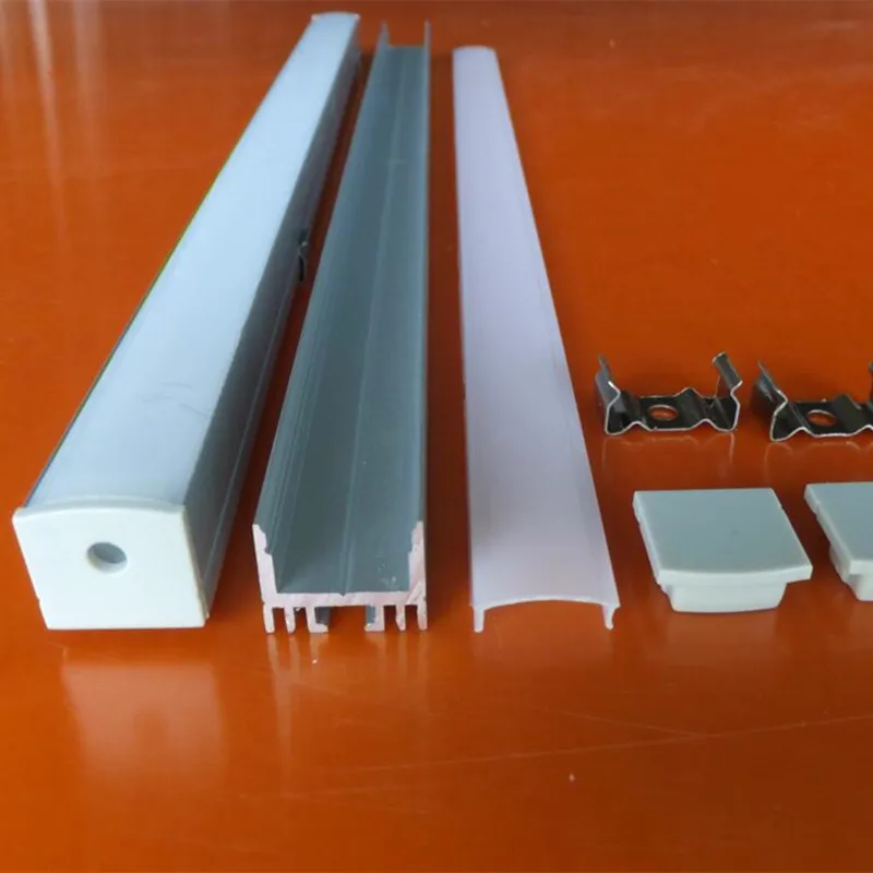 2m/pcs Led strip light U shape channel recessed aluminum profile for led
