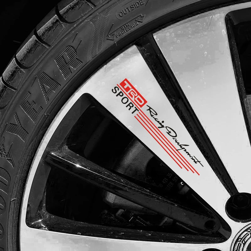 

4Pcs/Lot Car Wheel Sticker Racing Department Vinyl Decals SPORT Racing Personalized Car Stickers for Car Wheel Door Handle