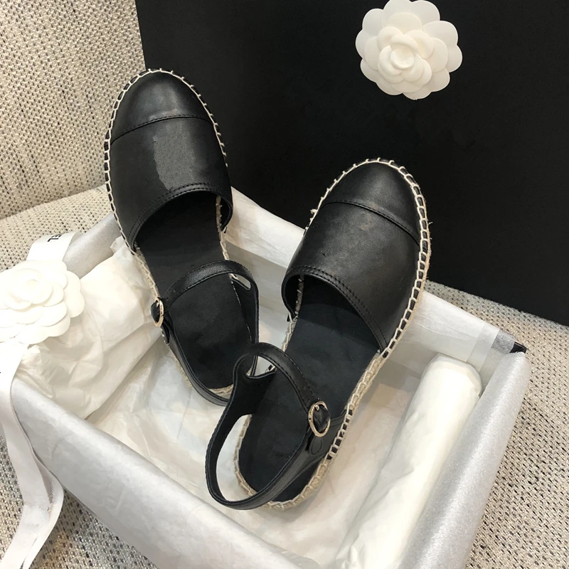 

2021 new bohemian fishermen ankle strap summer sandals female woven hemp sandals