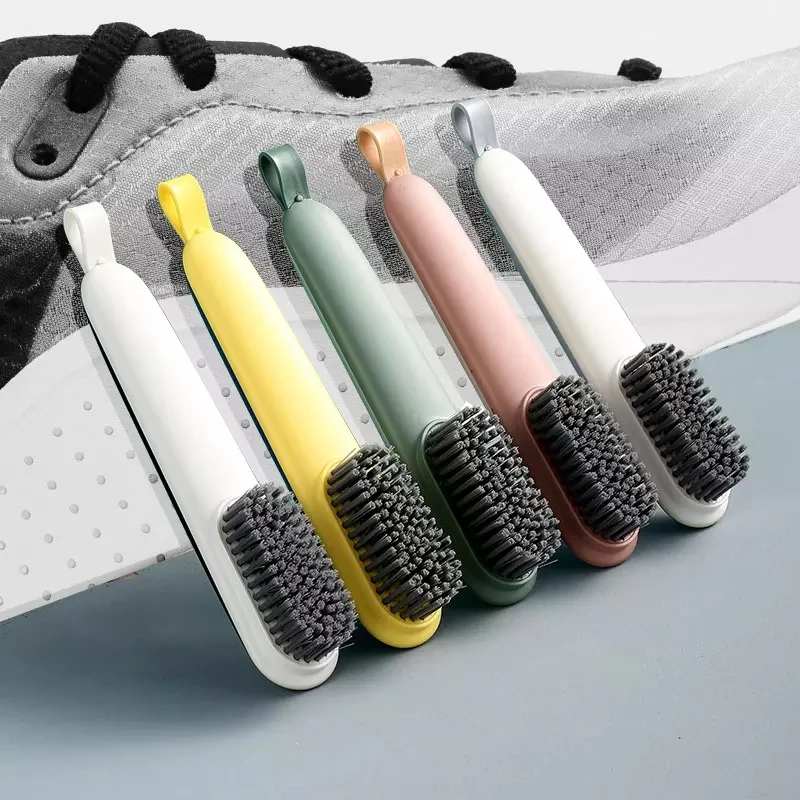 

Multifunctional Cleaning Brush, Small Fingernail Scrub with Handle, Shoes Cleaner Laundry Clothes Brush, Heavy Duty Brush
