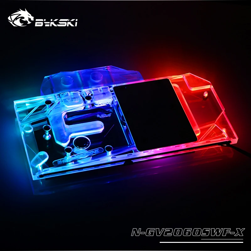Водяной блок Bykski с полным покрытием RGB/ARGB GPU для GIGABYTE RTX2070/2060 GAMING Super Windforce OC 8G