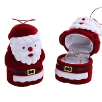 christmas santa ring box xmas gift case jewellery display engagement ring box wedding band holiday proposal trinket boxes