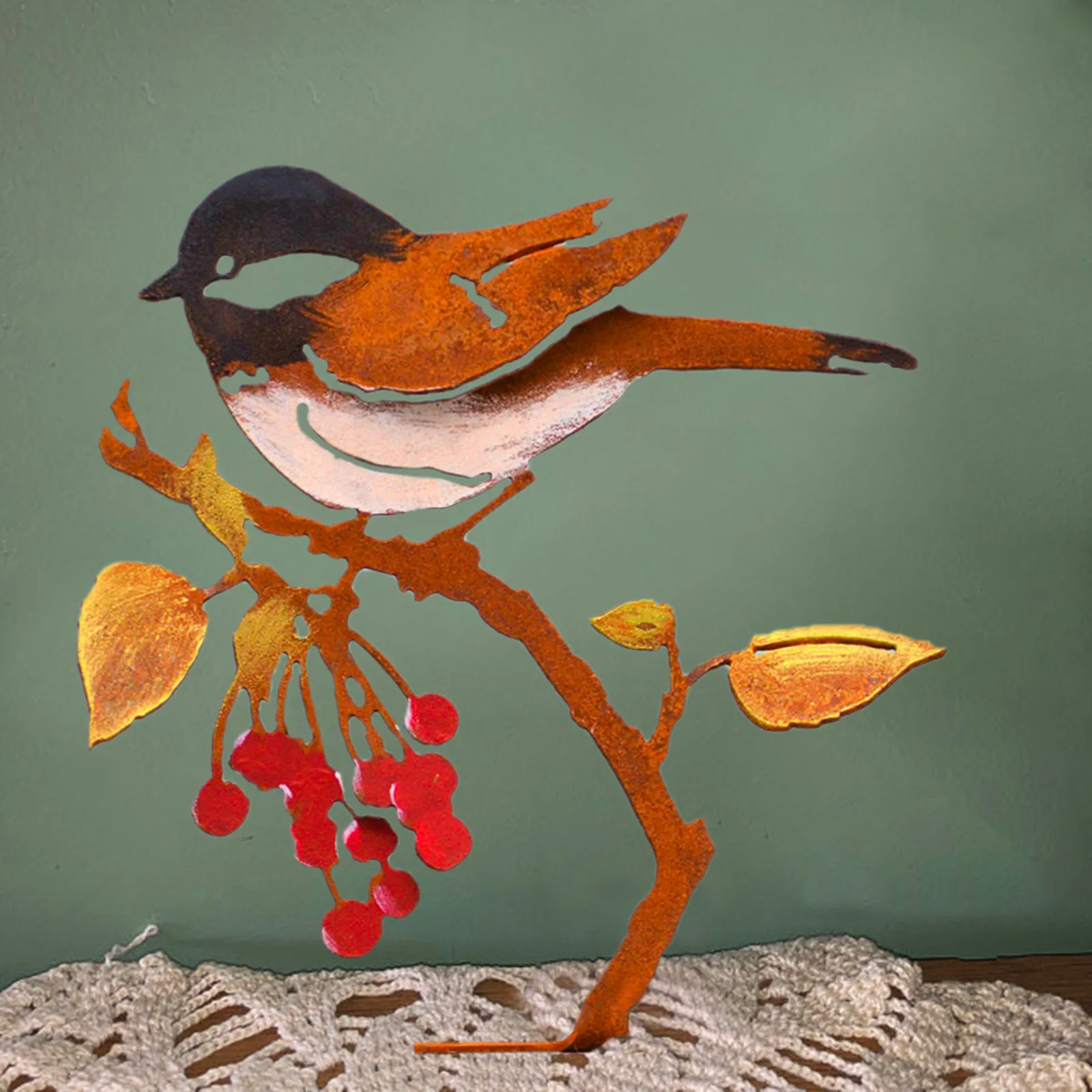 Садовые металлические украшения ручной росписи цветущие для сада домашнее