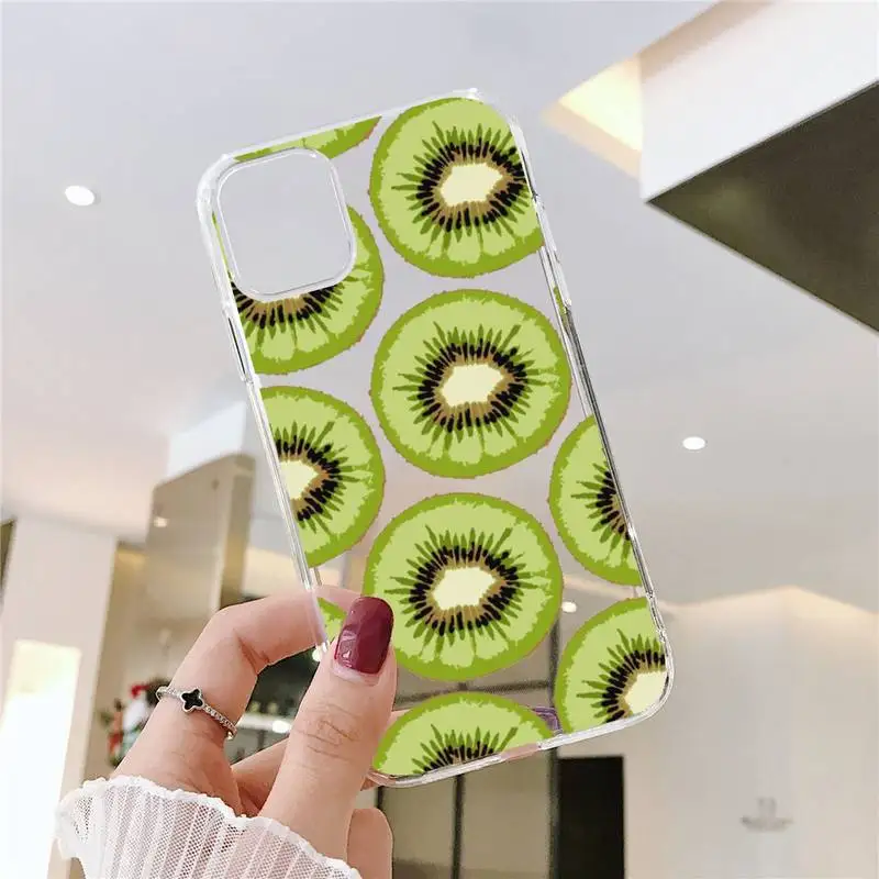 

Cartoon fruit design fruit kiwi Phone Case Transparent soft For iphone 5 5s 5c se 6 6s 7 8 11 12 plus mini x xs xr pro max