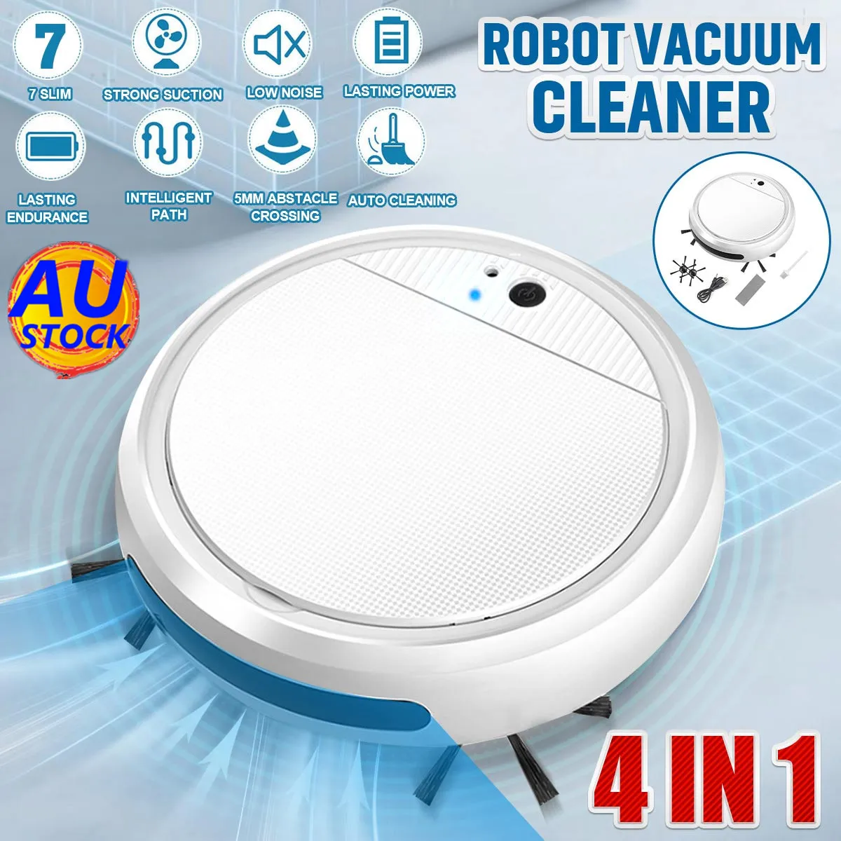 

Smart Floor Robot Vacuum Cleaner 1800Pa Strong Suction Sweeper USB Rechargeable Dry Wet Sweeping Mopping Sterilizer Home Cleaner