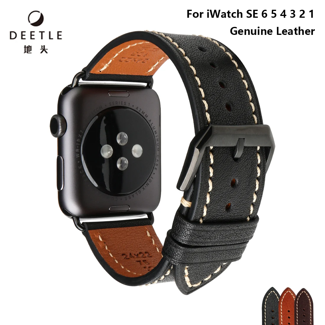 

Ремешок из натуральной кожи для Apple Watch шириной 44/40/42/38 мм