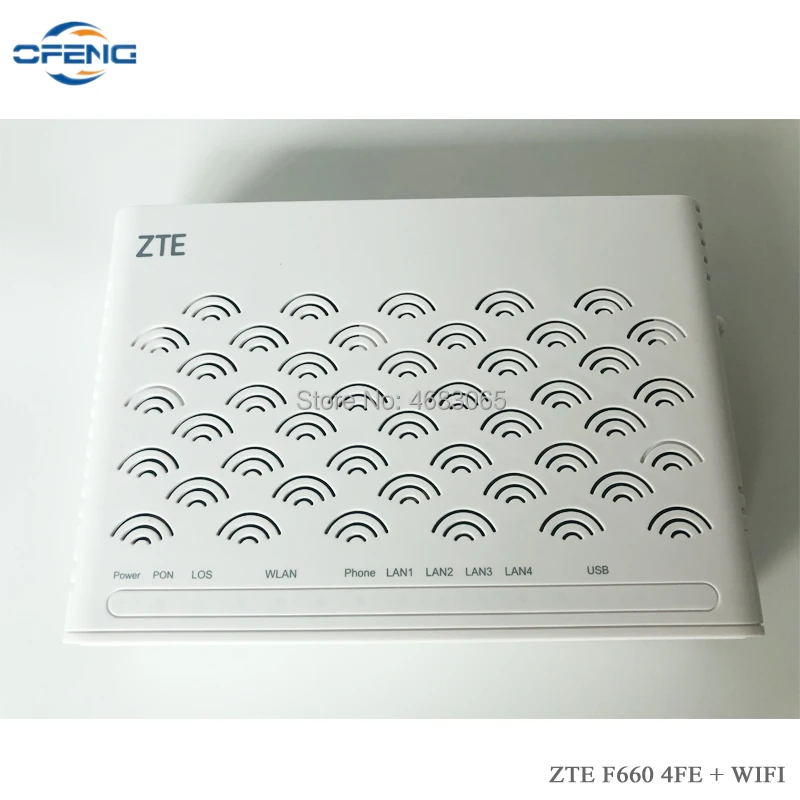 Бесплатная доставка ZTE F660 V5.0 GPON ONU 4FE + беспроводной Wi-Fi USB TEL английская прошивка zte