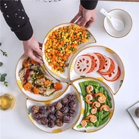 creative platter tableware combination ceramic creative moon plate household dishes platter northern europe new year plate