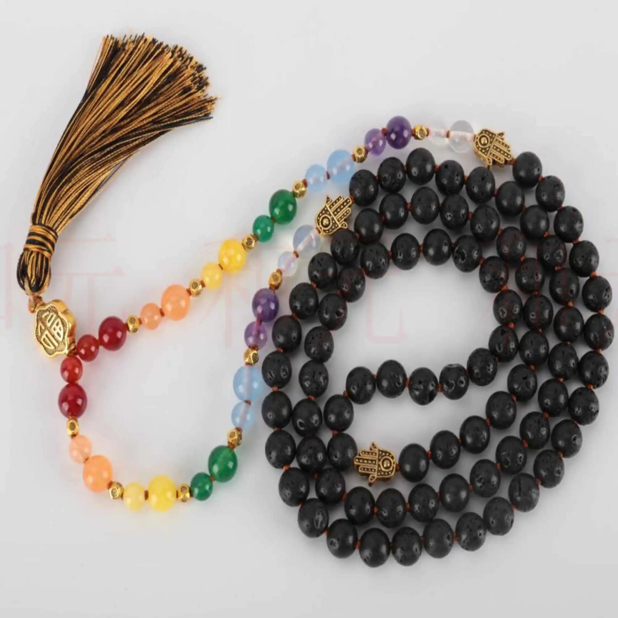 

8 мм, 108 узлов, натуральный черный агат, 7 чакр, золотое ожерелье для медитации, «сделай сам», энергия, распространение вдохновения, практика, б...