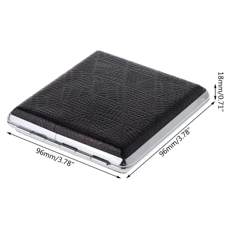 

Leather Cigarette Case Personalized Creative 20 Sticks with Rubber Band Gift Box