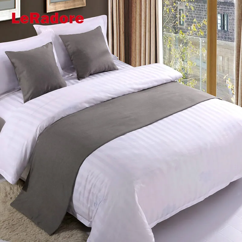 Solid Bed Runner Hotel Scarf Set Protector Slipcover Bed Decorative Scarf King For Hotel Bedroom Wedding Cushion Cover Teal Blue