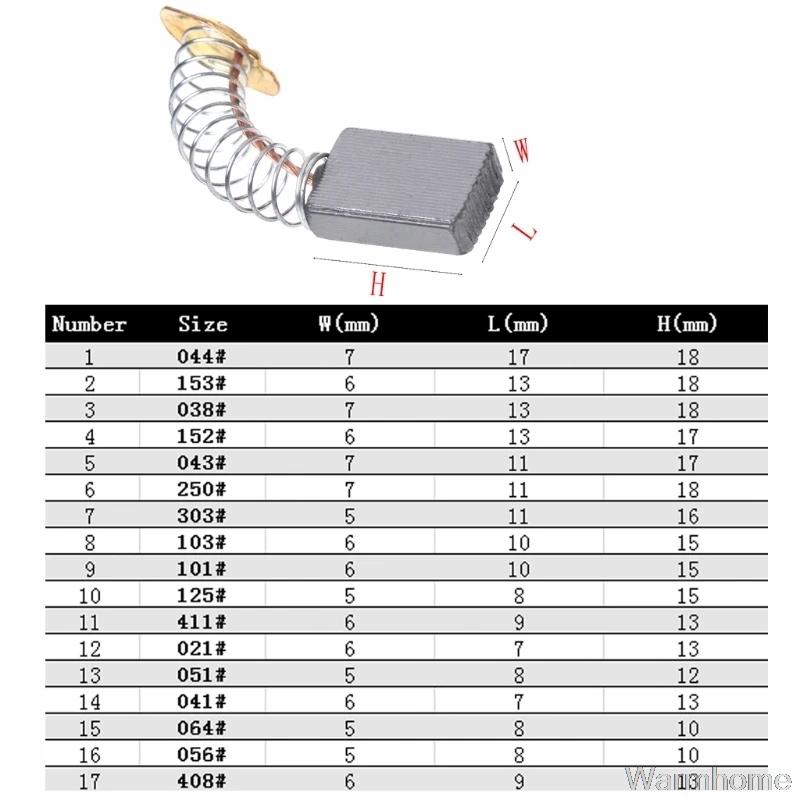 

2Pcs Electric Drill Carbon Brush Spare Part For DEWALT BOSCH MAKITA ElectricTool S16 20 Dropshipping