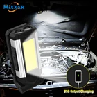 Рабочий светильник онарь COB с магнитной светодиодный Ной вспышкой, многофункциональный регулируемый фонарь для кемпинга, водонепроницаемый фонарик, USB-аккумулятор