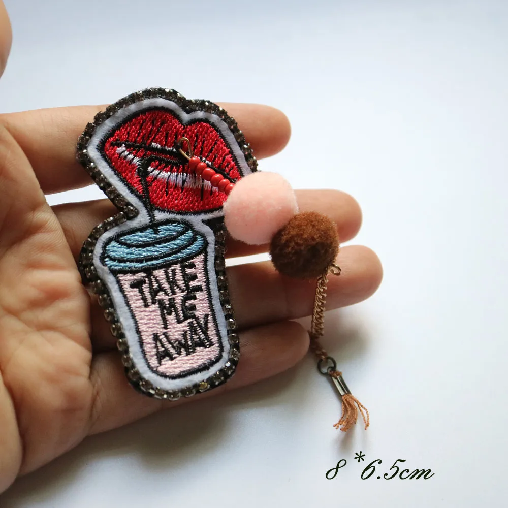1 шт. diy вышитые бисером нашивки для одежды Пришивные Броши с шариком аппликации