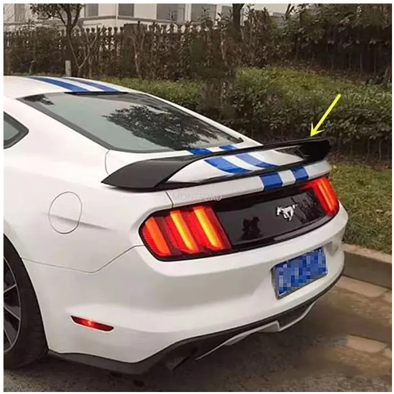 

Новый R стиль для Ford Mustang ABS Материал спойлер заднего багажника, крыла GT350 2015 2016 2017 автомобильный стайлинг хвост губ крыла
