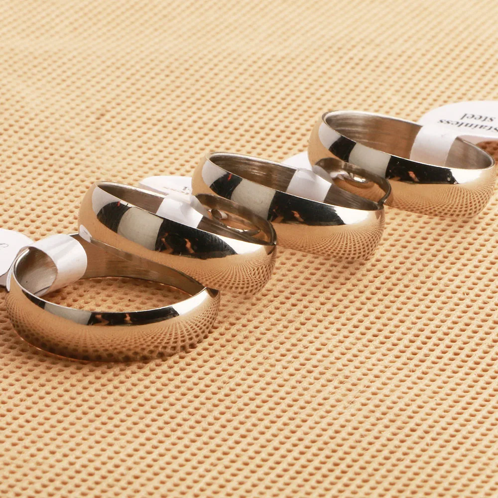 Новинка парные кольца из нержавеющей стали размером 6 мм для мужчин и женщин 50 шт.