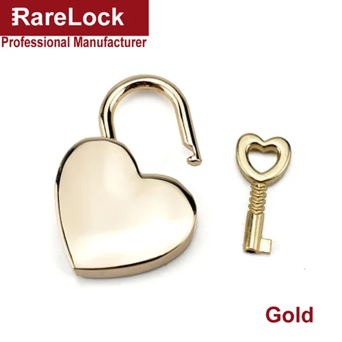 Gold Rarelock любовь медальон замок 3 цвета замок для женщин девушка сумки рюкзак шкатулка DIY MMS510 ii - Цвет: Gold