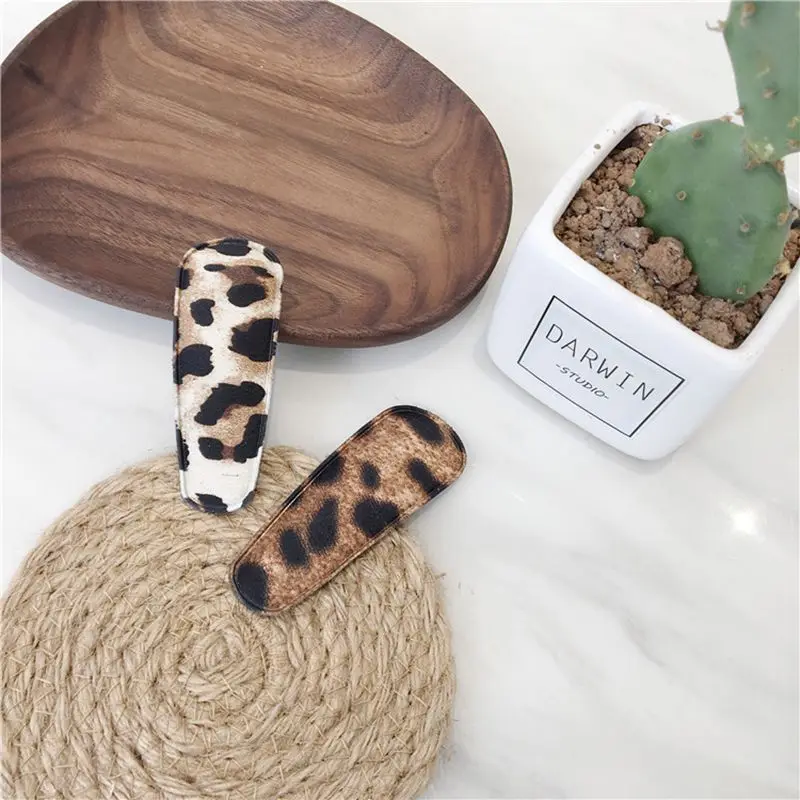 2019 модные японские Классические заколки для волос с леопардовым узором большая