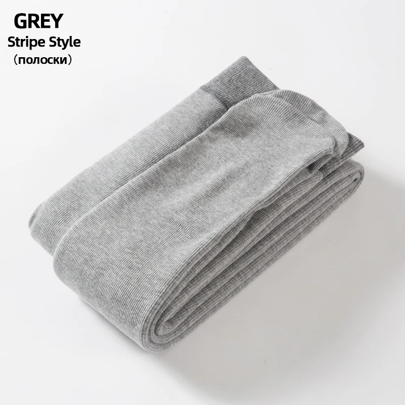 Stripe Gray A HSS осень зима женские плюс 3XL хлопок колготки высокое качество в полоску бархатные колготки супер эластичные тонкие теплые плотные колготки - Цвет: Stripe Gray A