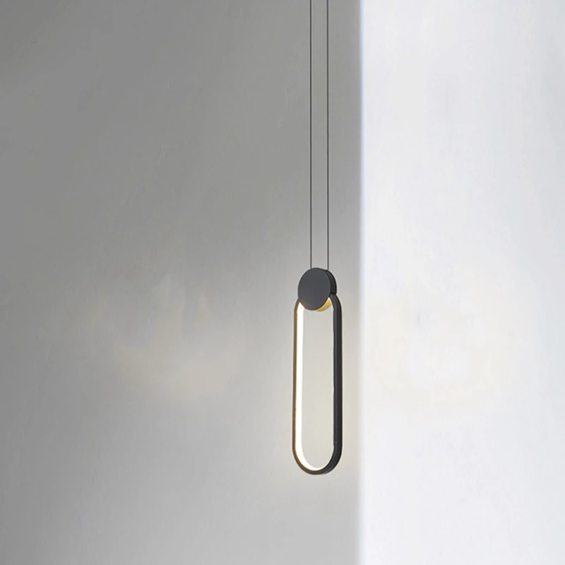 

Modern LED Pendant Lights Minimalist Hotel /Coffee Bar/Living Room/Bedside Pendant Lamp Wall Long Line Hang Lamp