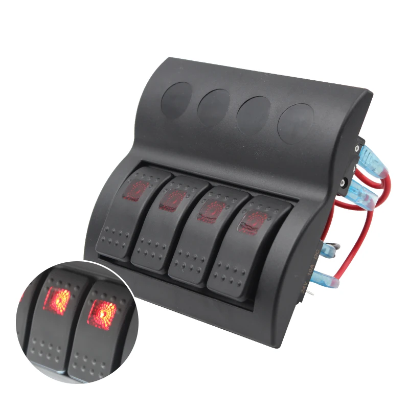 12 V-24 V 4 Gang морской катер автомобиля цепи RV светодиодный перекидной переключатель