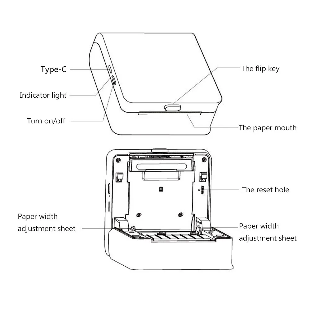 Портативный USB-принтер для этикеток 200DPI ручной принтер BT Qr-код штрих-кодов WP9509 |