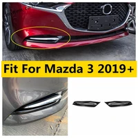 2pcs car front head fog light lamp frame decor cover trim for black accessories exterior kit mazda 3 2019 2022 skyactiv x style