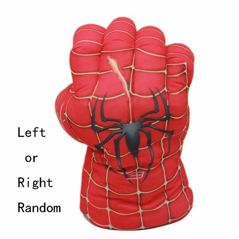 1pcs(random) Мстители плюшевые Халк перчатки 25 см мягкие Peluche чучела Marvel Человек Паук фигура Халк Руки Аниме Фигурки игрушки для детей - Цвет: 1pcs(random)