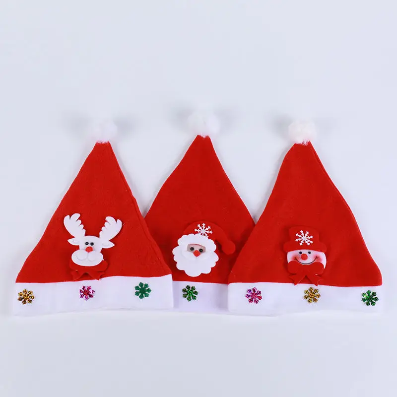 

2021 Merry Christmas Hat Light up New Year Navidad Cap Snowman ElK Santa Claus Hats for Kids Children Adult Xmas Gift Decoration