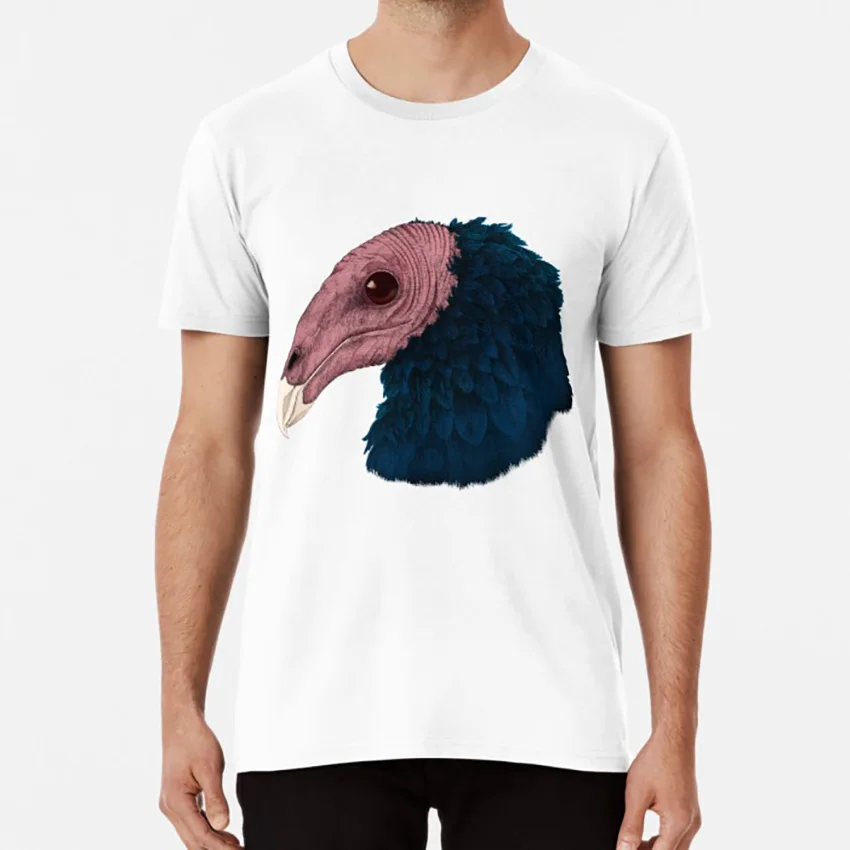 Футболка стервятник с черными перьями и чернилами|Мужские футболки| |