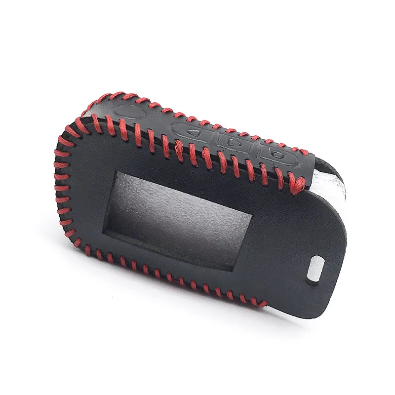Only Key Cover Новинка, A93, кожаный чехол для ключей автомобиля, чехол для Starline A39 A63, двухсторонняя Автомобильная сигнализация, пульт дистанционного управления, ЖК-передатчик, брелок - Название цвета: Only Key Cover