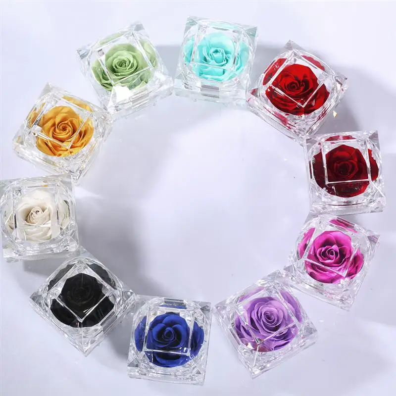 

1Pcs Preserved Flower Eternity Rose Never Withered Rose Gift for Valentine's Day Birthday and Anniversary with Drawer Gift Box