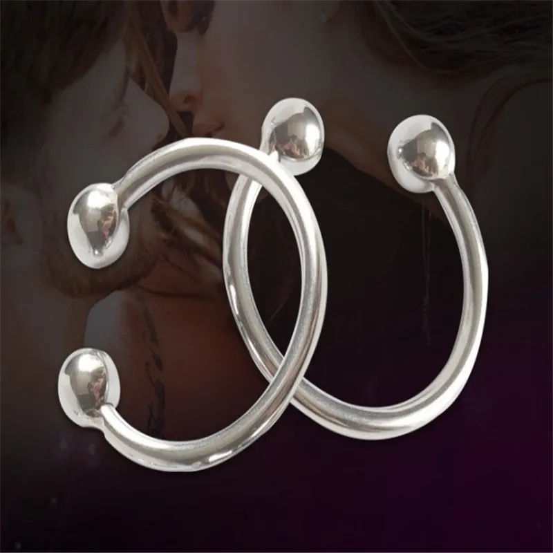 Бесплатная доставка двойной шариковый Нержавеющая сталь головки для члена