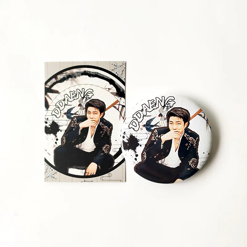 Wholesale Kpop Bangtan Boys Ddaeng Photo Brooch Badge Button Pin Badges For Clothes Backpack Decoration | Канцтовары для офиса и