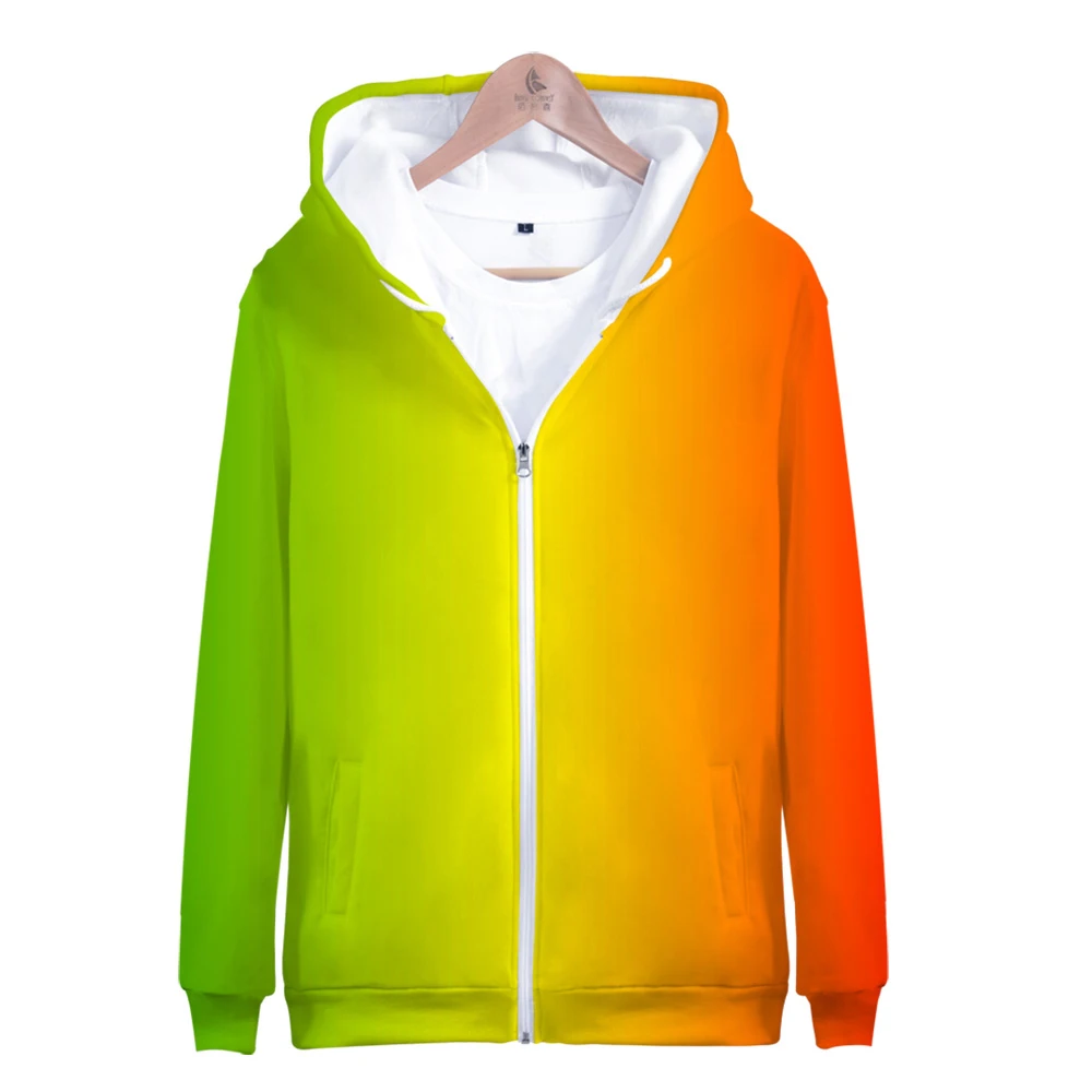 Толстовки на молнии с радугой для мужчин/женщин толстовки капюшоном заказ