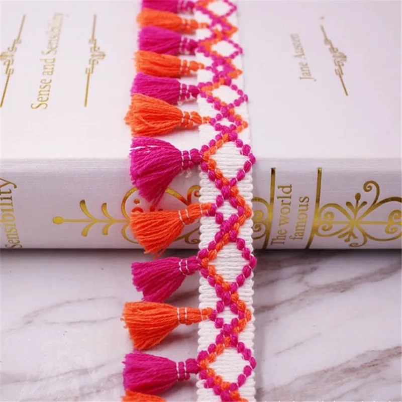 1 ярд/партия кружевная лента с помпонами бахромой шириной 5 см | Дом и сад