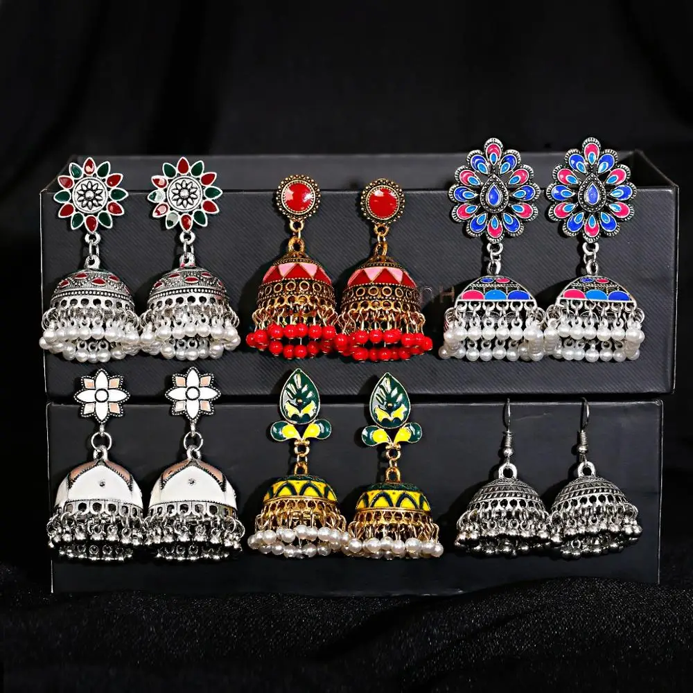 Необычные серьги для женщин забавные Kolczyki индийских ювелирных изделий Болливуд