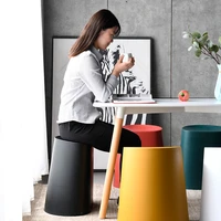 nordic plastic stool thicken multi function storage creative simple fashion originality table high bench round bucket chair