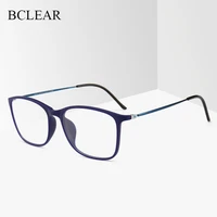 bclear fashion tr90 glasses frame men or women ultralight unisex square plain glass eyeglasses male optical frame eyewear hot
