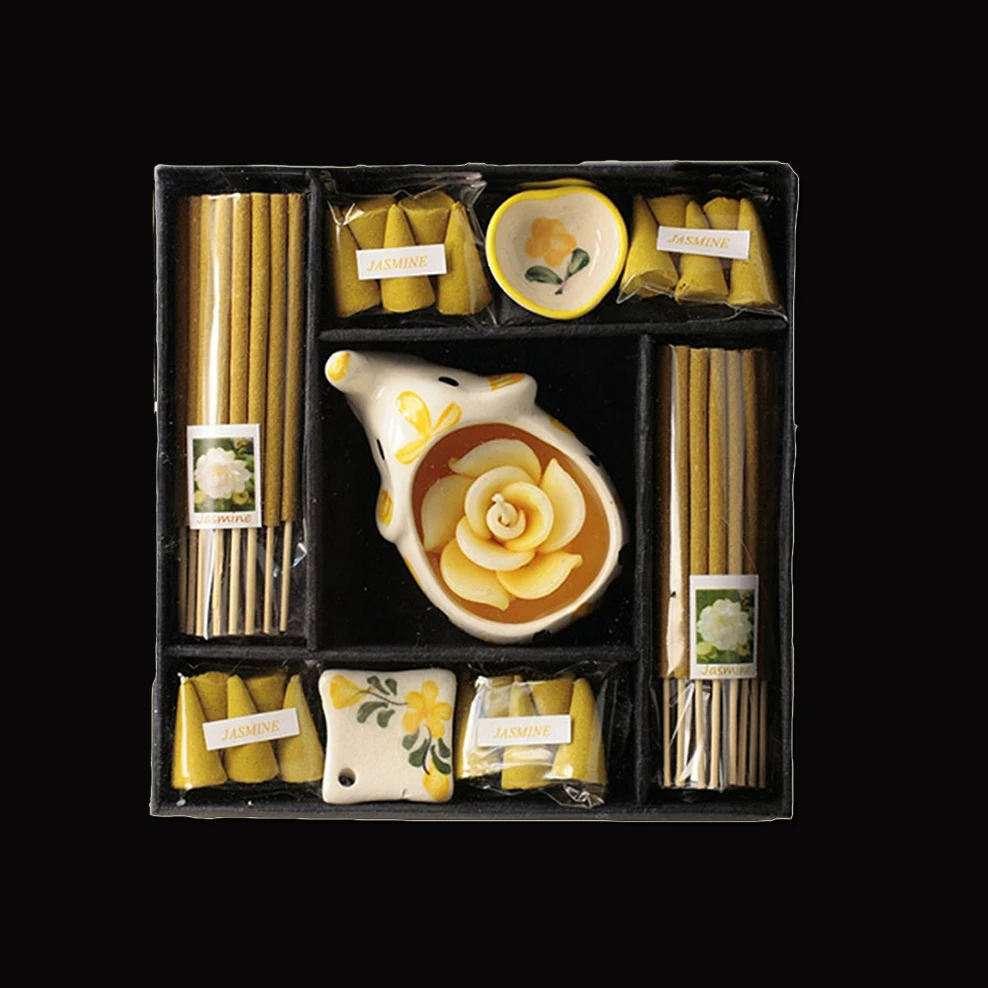 Тайский благовоний цветочный набор для ароматерапии конус благовония палочка