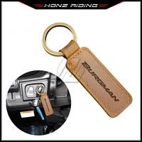 for suzuki burgman 200 400 abs scooter motorcycle cowhide keychain key ring