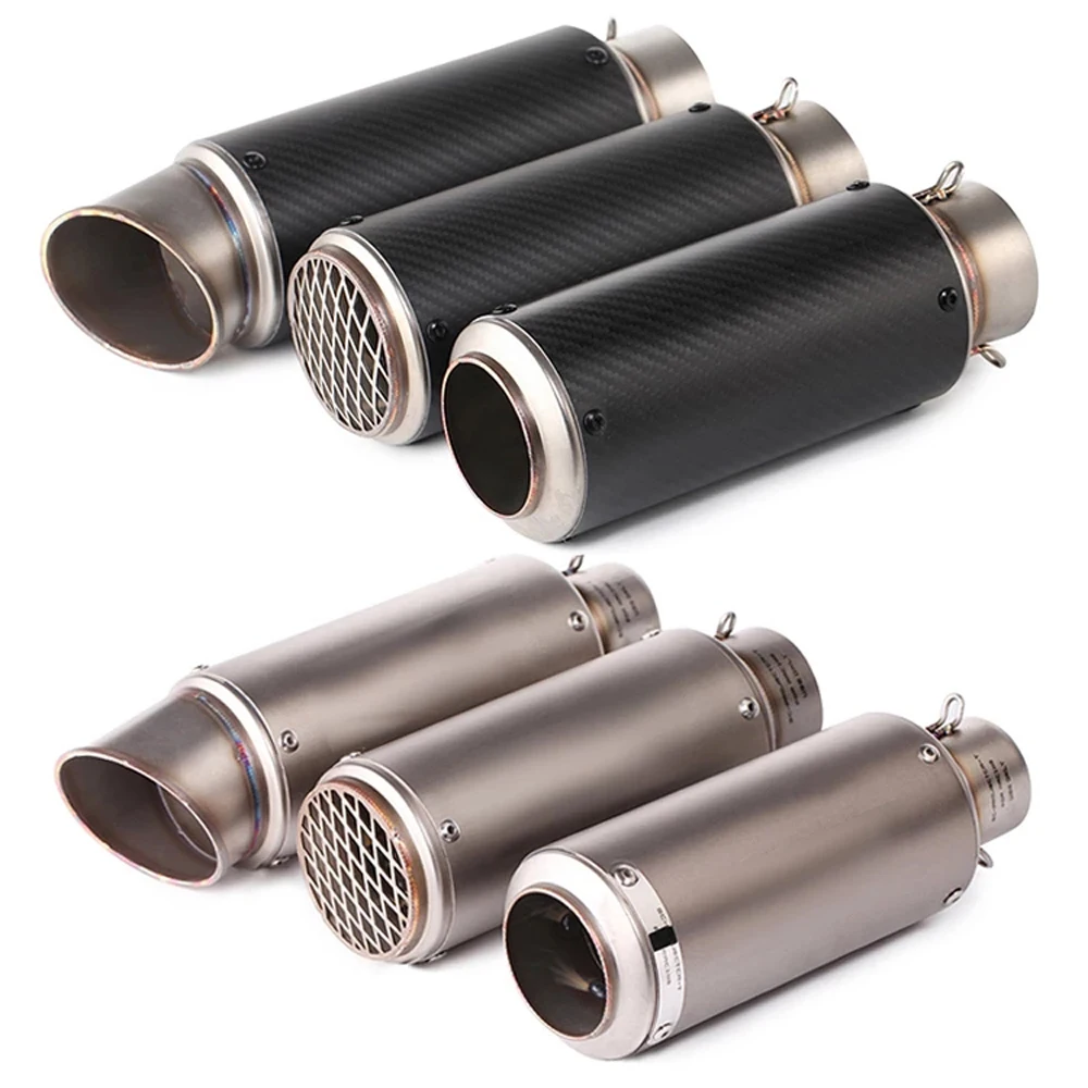 Motorcycle Muffler Exhaust Pipe Escape Moto for Cafe Racer Dirt Pit Bike CBR600RR R6 Ninja 400 Z800 Z900 Z1000 GSXR 51mm/61mm | Автомобили